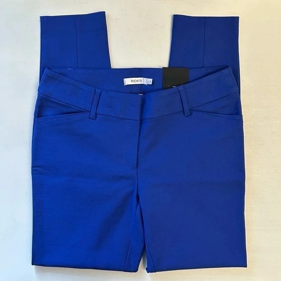 Ricki’s Ankle Pant Cropped Double Weave Cobalt Blue Size 0 NWT - Picture 14 of 16